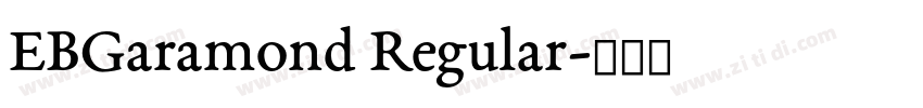 EBGaramond Regular字体转换